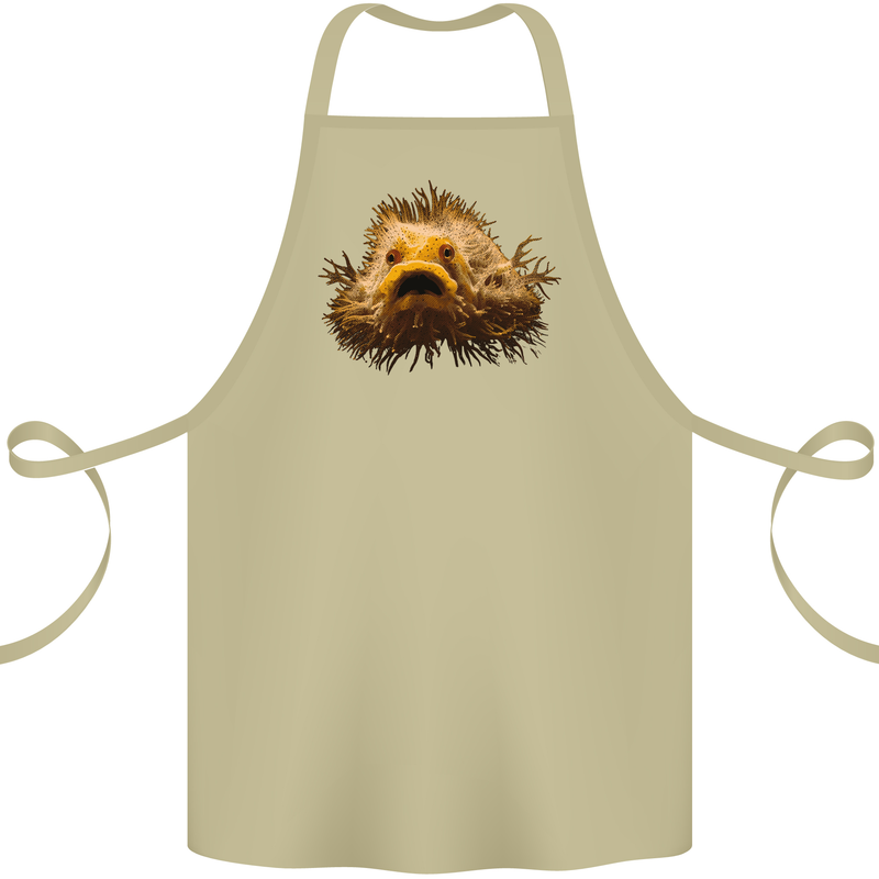 A Hairy Frogfish Cotton Apron 100% Organic Khaki