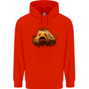 A Hairy Frogfish Mens 80% Cotton Hoodie Bright Red