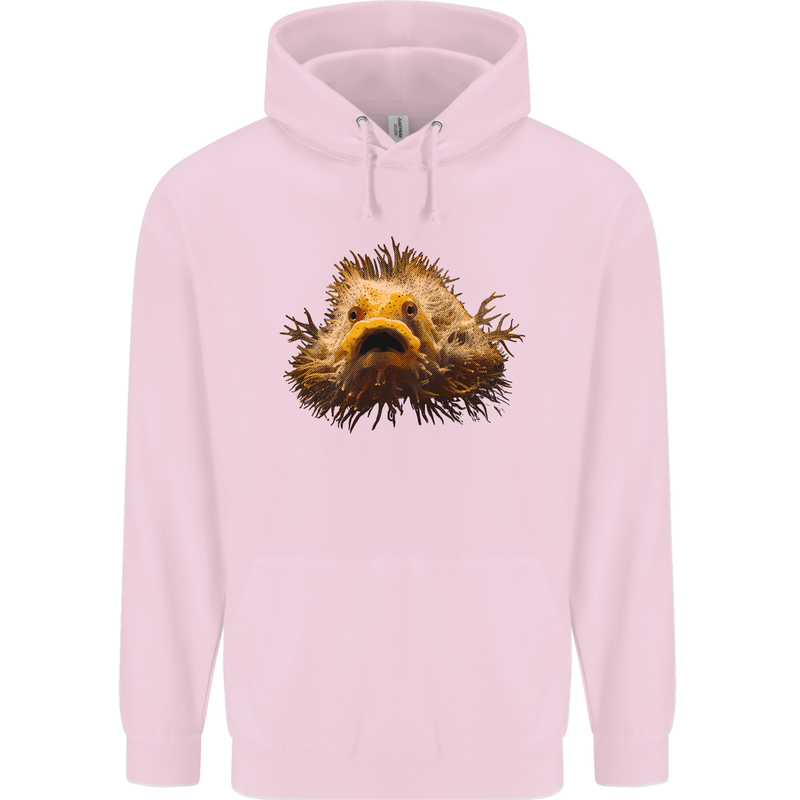 A Hairy Frogfish Mens 80% Cotton Hoodie Light Pink