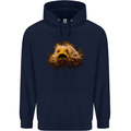 A Hairy Frogfish Mens 80% Cotton Hoodie Navy Blue