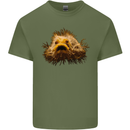 A Hairy Frogfish Mens Cotton T-Shirt Tee Top Military Green