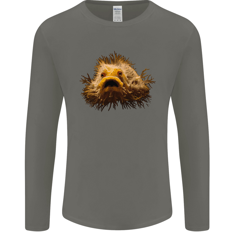 A Hairy Frogfish Mens Long Sleeve T-Shirt Charcoal