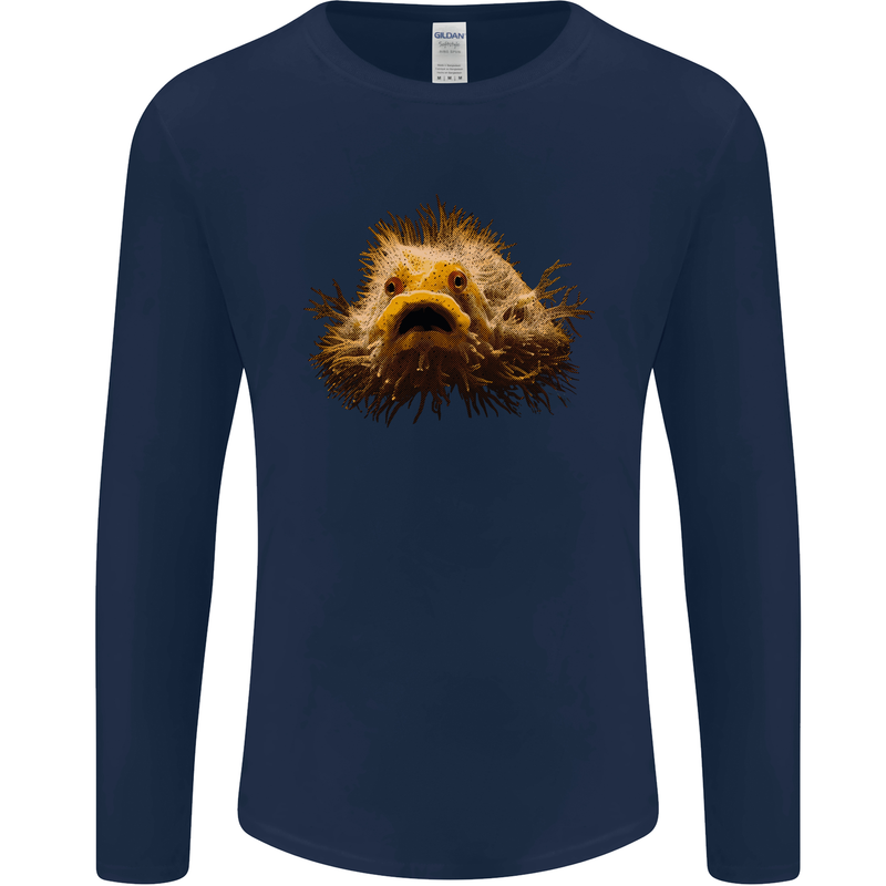 A Hairy Frogfish Mens Long Sleeve T-Shirt Navy Blue