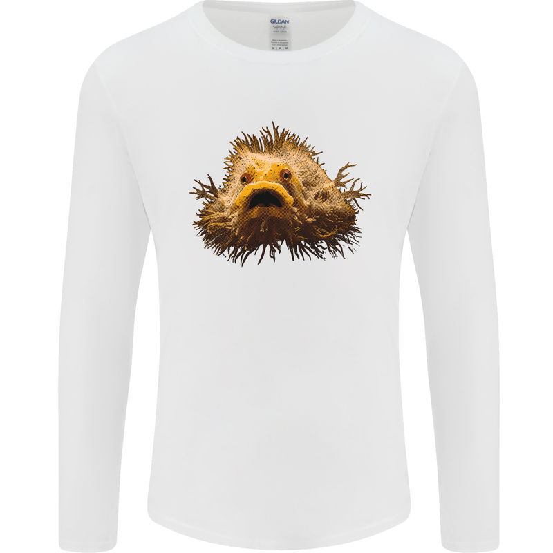 A Hairy Frogfish Mens Long Sleeve T-Shirt White