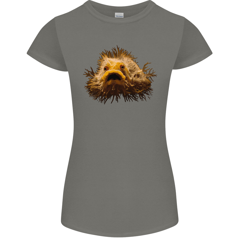 A Hairy Frogfish Womens Petite Cut T-Shirt Charcoal