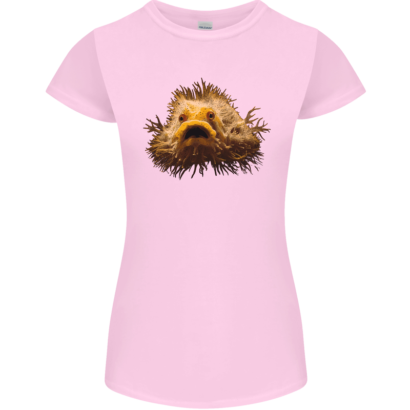 A Hairy Frogfish Womens Petite Cut T-Shirt Light Pink