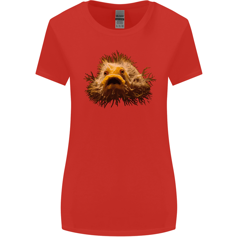 A Hairy Frogfish Womens Wider Cut T-Shirt Red