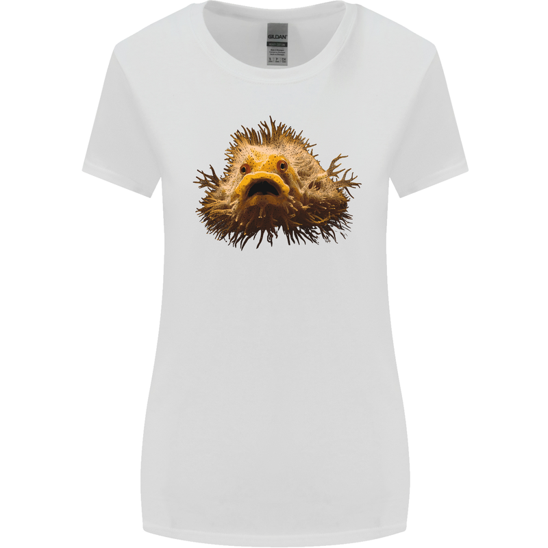 A Hairy Frogfish Womens Wider Cut T-Shirt White