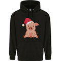 A Happy Christmas Pig Funny Xmas Childrens Kids Hoodie Black