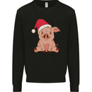 A Happy Christmas Pig Funny Xmas Kids Sweatshirt Jumper Black
