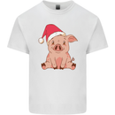 A Happy Christmas Pig Funny Xmas Kids T-Shirt Childrens White