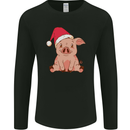 A Happy Christmas Pig Funny Xmas Mens Long Sleeve T-Shirt Black