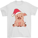 A Happy Christmas Pig Funny Xmas Mens T-Shirt 100% Cotton White