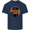 A Happy Rottweiler Dog Mens Cotton T-Shirt Tee Top Navy Blue