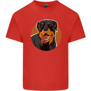 A Happy Rottweiler Dog Mens Cotton T-Shirt Tee Top Red