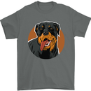 A Happy Rottweiler Dog Mens T-Shirt 100% Cotton Charcoal
