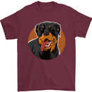 A Happy Rottweiler Dog Mens T-Shirt 100% Cotton Maroon
