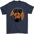 A Happy Rottweiler Dog Mens T-Shirt 100% Cotton Navy Blue