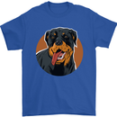 A Happy Rottweiler Dog Mens T-Shirt 100% Cotton Royal Blue