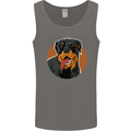 A Happy Rottweiler Dog Mens Vest Tank Top Charcoal