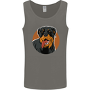 A Happy Rottweiler Dog Mens Vest Tank Top Charcoal