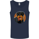 A Happy Rottweiler Dog Mens Vest Tank Top Navy Blue
