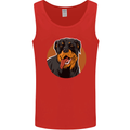 A Happy Rottweiler Dog Mens Vest Tank Top Red
