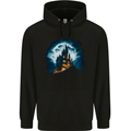 A Haunted Castle Fantasy Halloween Childrens Kids Hoodie Black