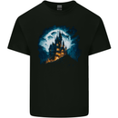 A Haunted Castle Fantasy Halloween Kids T-Shirt Childrens Black