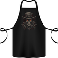 A Heavy Metal Skull Cowboy Demon Evil Cotton Apron 100% Organic Black