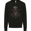 A Heavy Metal Skull Cowboy Demon Evil Mens Sweatshirt Jumper Black