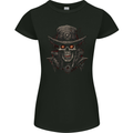 A Heavy Metal Skull Cowboy Demon Evil Womens Petite Cut T-Shirt Black