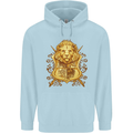 A Heraldic Lion Coat of Arms Shield Childrens Kids Hoodie Light Blue