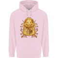 A Heraldic Lion Coat of Arms Shield Childrens Kids Hoodie Light Pink