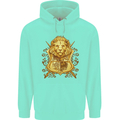 A Heraldic Lion Coat of Arms Shield Childrens Kids Hoodie Peppermint
