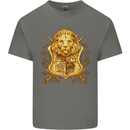 A Heraldic Lion Coat of Arms Shield Kids T-Shirt Childrens Charcoal