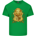 A Heraldic Lion Coat of Arms Shield Kids T-Shirt Childrens Irish Green