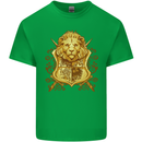 A Heraldic Lion Coat of Arms Shield Kids T-Shirt Childrens Irish Green