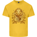 A Heraldic Lion Coat of Arms Shield Kids T-Shirt Childrens Yellow