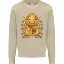 A Heraldic Lion Coat of Arms Shield Mens Sweatshirt Jumper Sand