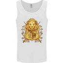 A Heraldic Lion Coat of Arms Shield Mens Vest Tank Top White
