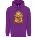 A Heraldic Lion Shield Coat of Arms Childrens Kids Hoodie Purple