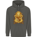 A Heraldic Lion Shield Coat of Arms Childrens Kids Hoodie Storm Grey