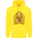 A Heraldic Lion Shield Coat of Arms Childrens Kids Hoodie Yellow