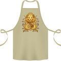 A Heraldic Lion Shield Coat of Arms Cotton Apron 100% Organic Khaki