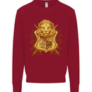 A Heraldic Lion Shield Coat of Arms Kids Sweatshirt Jumper Red
