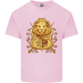 A Heraldic Lion Shield Coat of Arms Kids T-Shirt Childrens Light Pink
