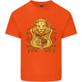 A Heraldic Lion Shield Coat of Arms Kids T-Shirt Childrens Orange