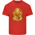 A Heraldic Lion Shield Coat of Arms Kids T-Shirt Childrens Red