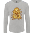 A Heraldic Lion Shield Coat of Arms Mens Long Sleeve T-Shirt Sports Grey